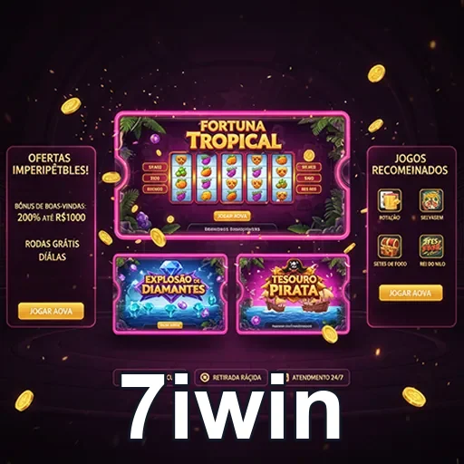 Serviços VIP da 7iwin com tema tropical, oferecendo experiências exclusivas e luxuosas.